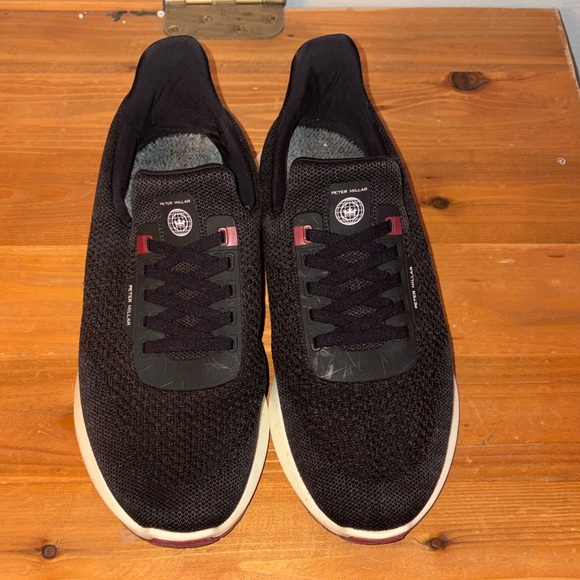 Peter Millar Black and Red Men's Hyperlight Apollo Sneakers size 10.5 - Picture 2 of 11